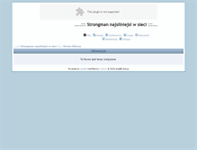 Tablet Screenshot of forum.strongman.pl